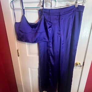 Satin Purple Women's Jumpsuit